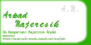 arpad majercsik business card